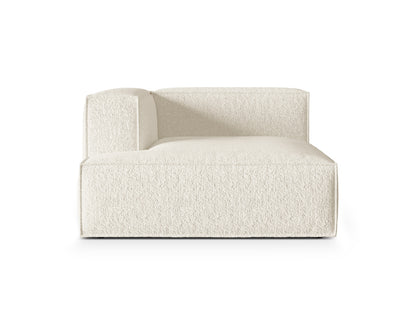 Chaiselongue Bouclé Anthrazit Nuria — Ivory