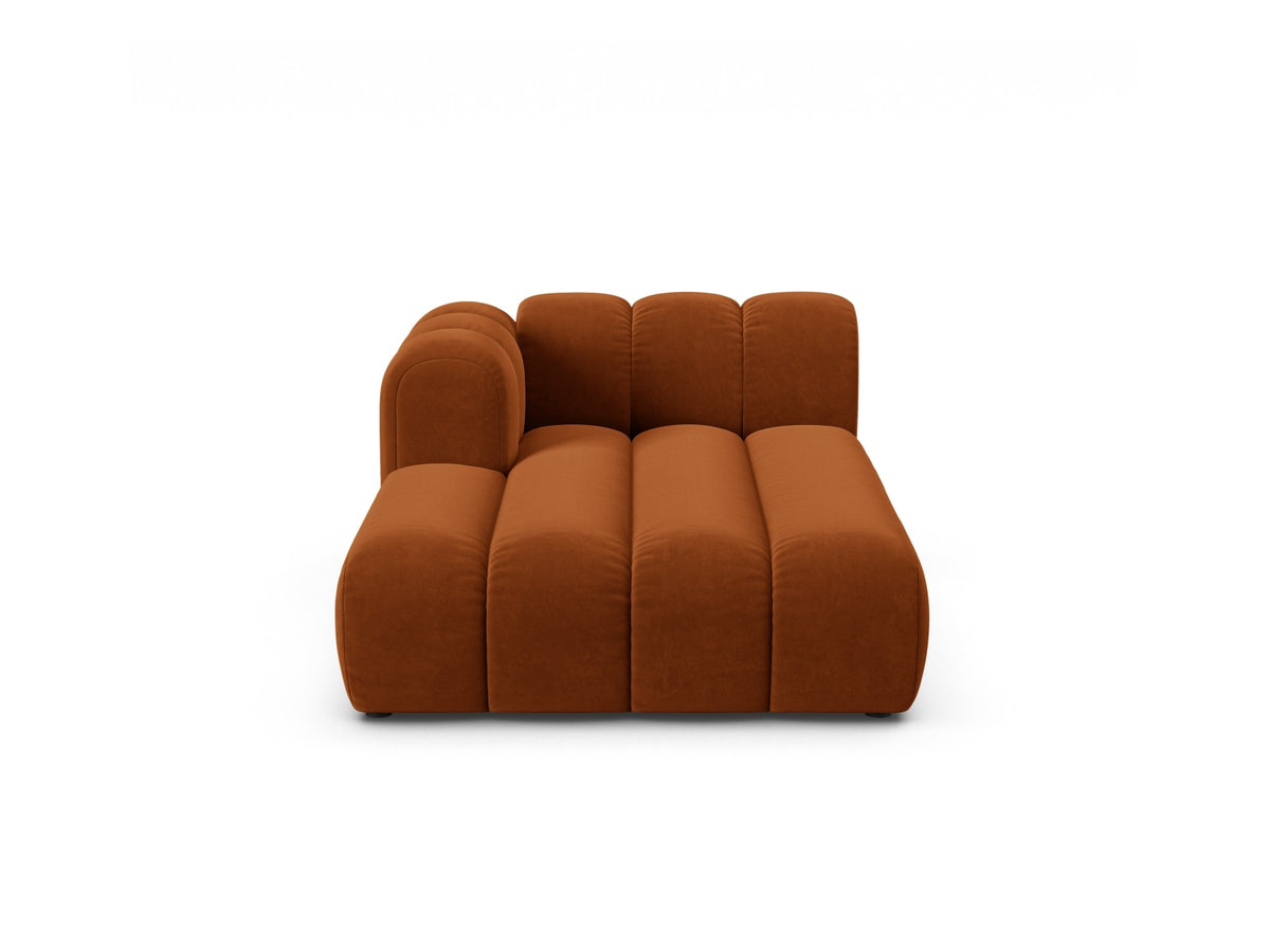 Lupine Chaise Longue, 2 Seats, 117x177 cm — Terracotta / Left
