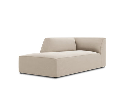 Chaiselongue Samt Beige Ruby — Detailansicht