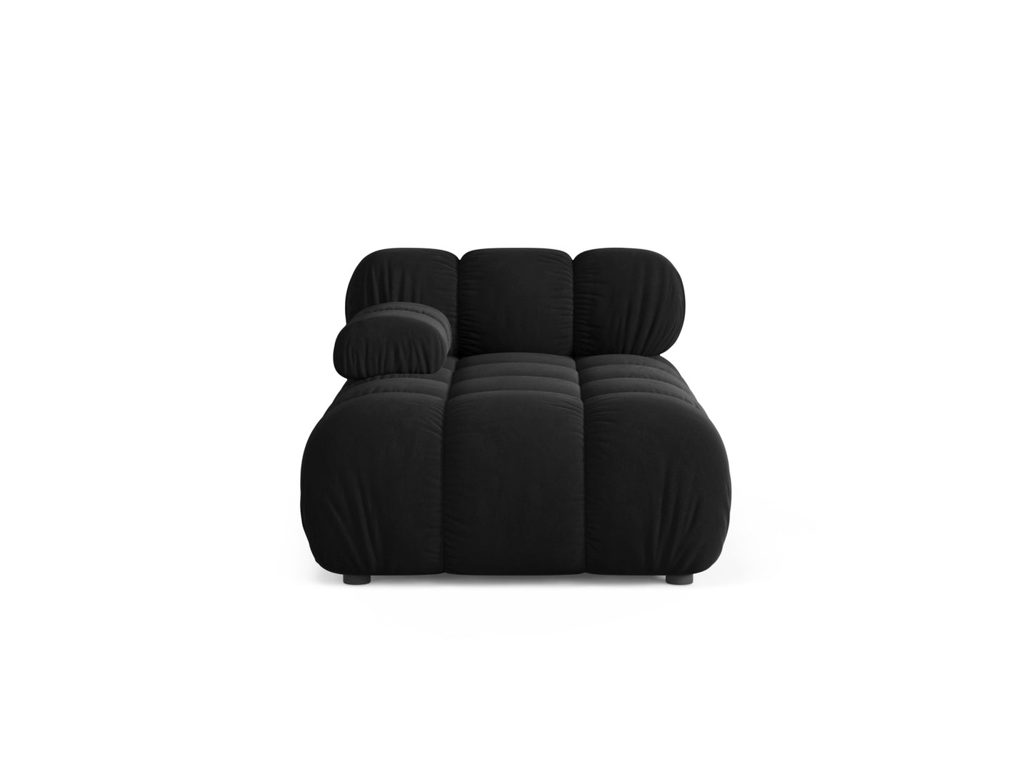 Chaiselongue Samt Schwarz Bellis — Black