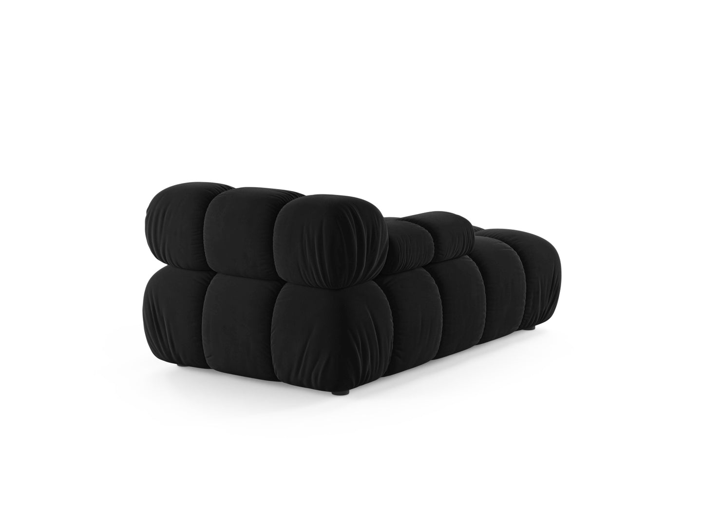 Chaiselongue Samt Schwarz Bellis — Detailansicht