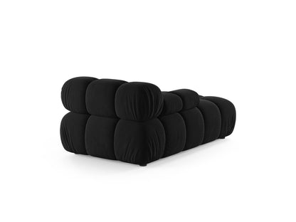 Chaiselongue Samt Schwarz Bellis — Detailansicht