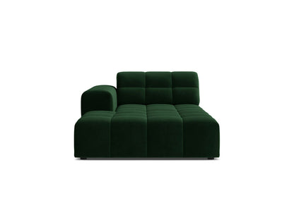 Chaiselongue Samt Schwarz Jennifer — Bottle Green