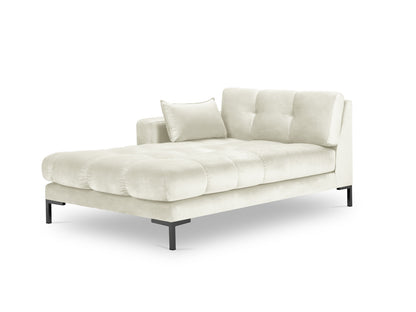 Chaiselongue Samt Schwarz Mamaia — Bottle Green