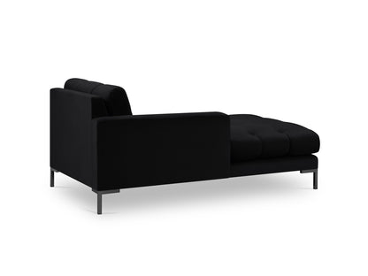 Chaiselongue Samt Schwarz Mamaia — Black