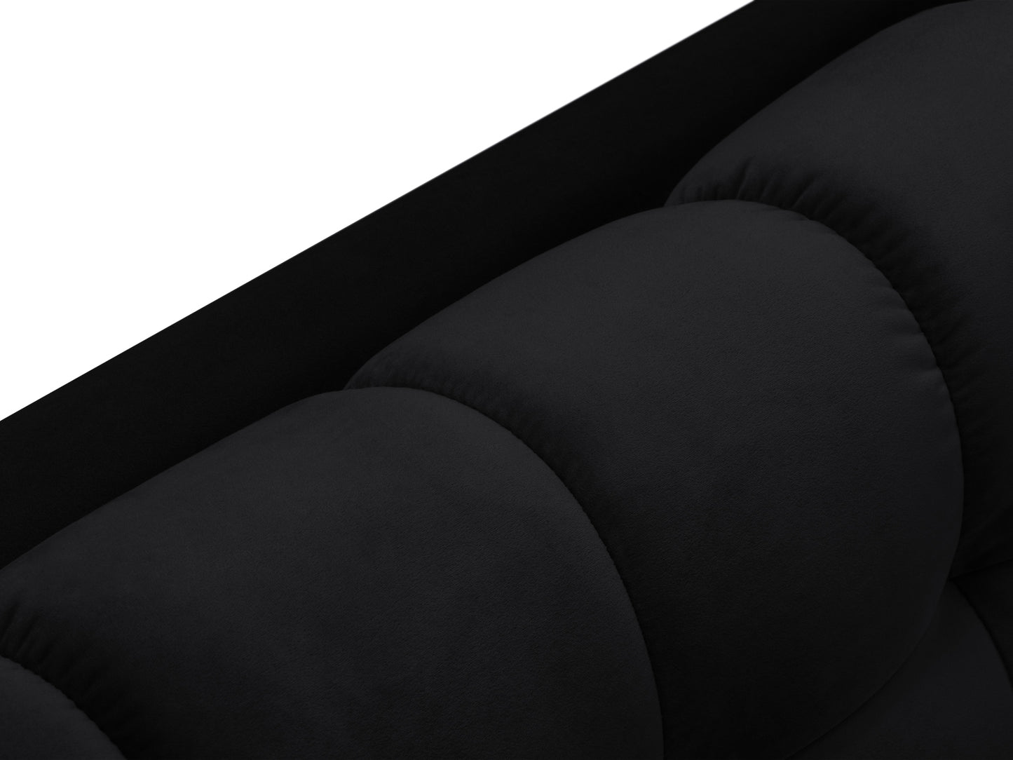 Chaiselongue Samt Schwarz Mamaia — Maße und Details