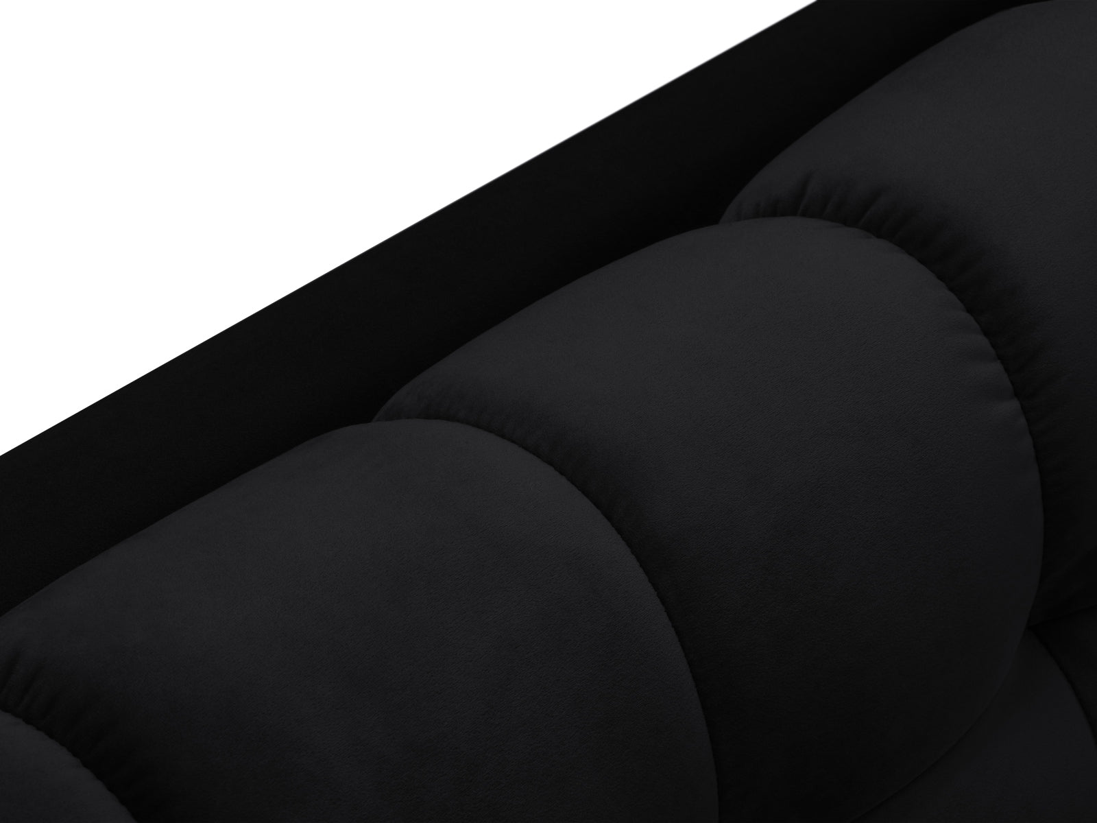 Chaiselongue Samt Schwarz Mamaia — Maße und Details