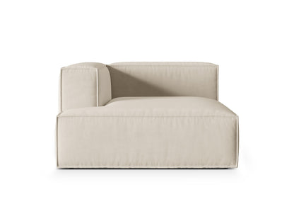 Chaiselongue Samt Beige Nuria — Beige