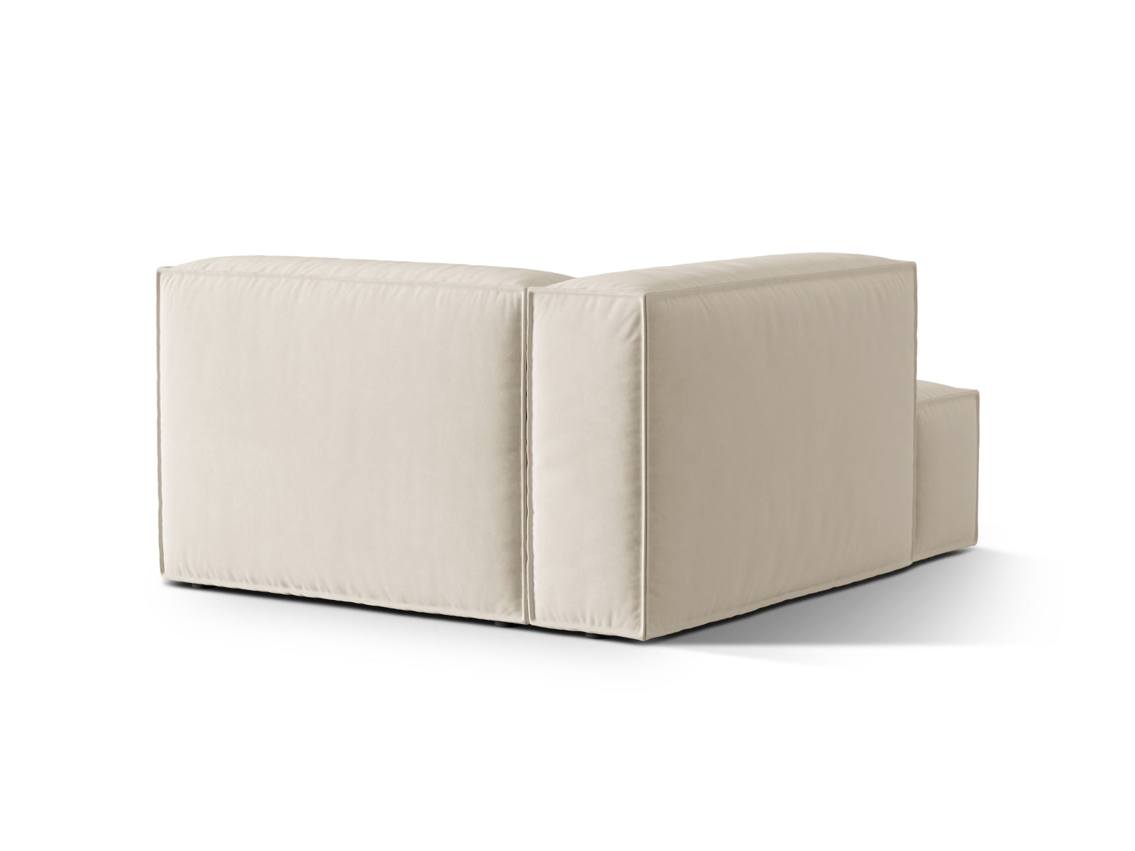 Chaiselongue Samt Beige Nuria — Detailansicht