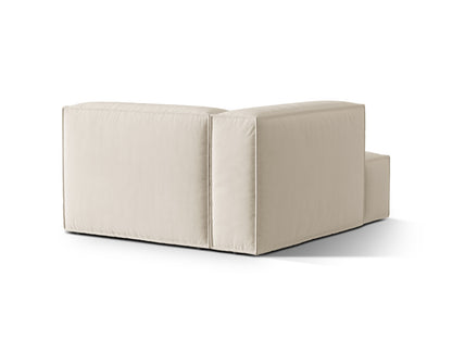 Chaiselongue Samt Beige Nuria — Detailansicht