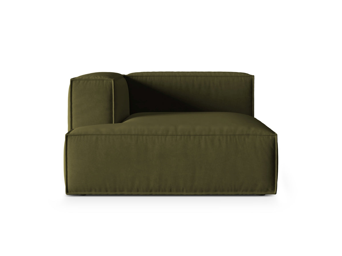 Nuria Chaise Longue, 127x147 cm — Moss Green Melange / Left
