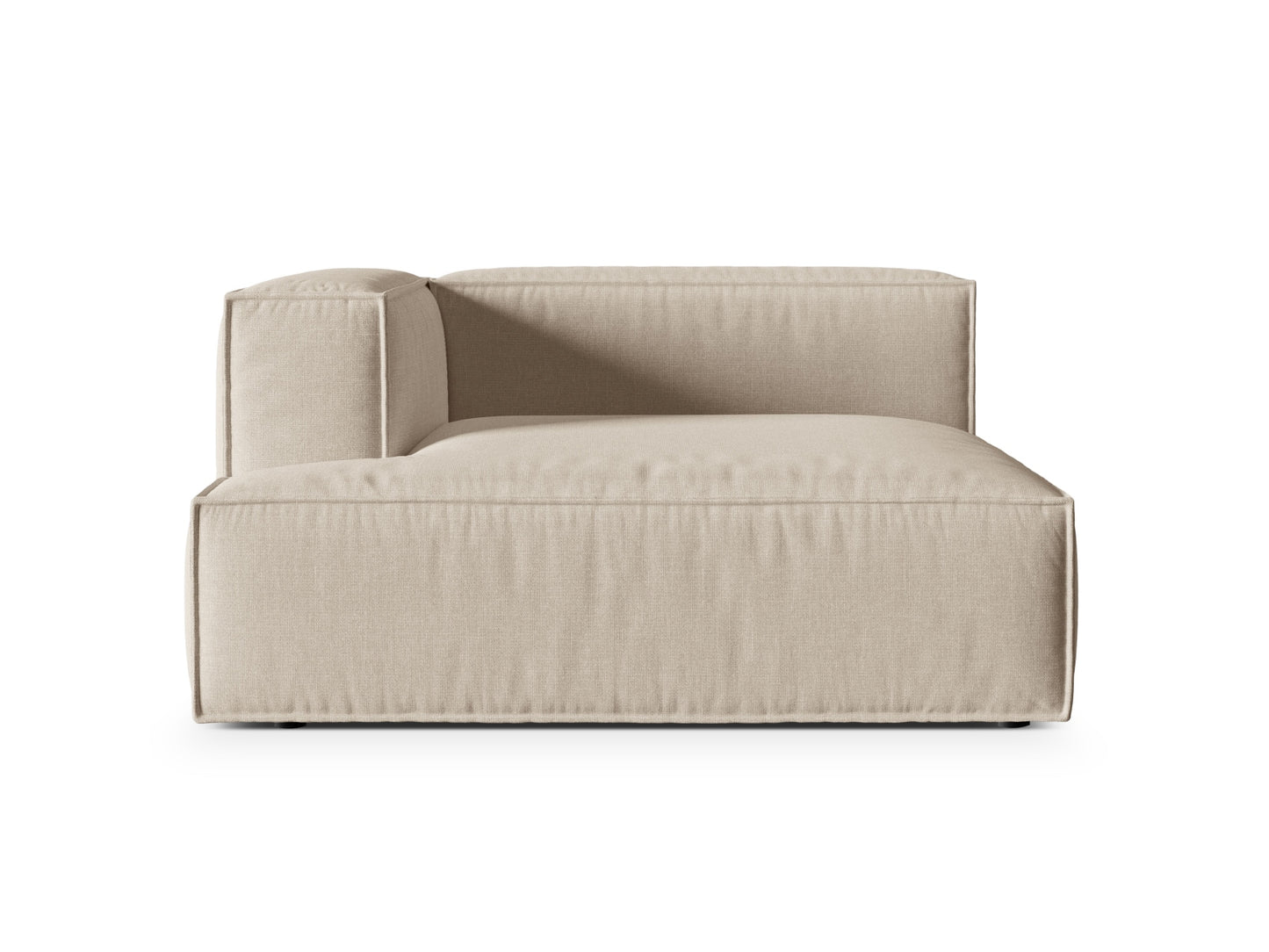 Chaiselongue Strukturstoff Beige Nuria — Beige