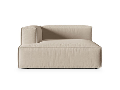 Chaiselongue Strukturstoff Beige Nuria — Beige