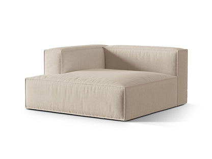Chaiselongue Strukturstoff Beige Nuria — Detailansicht