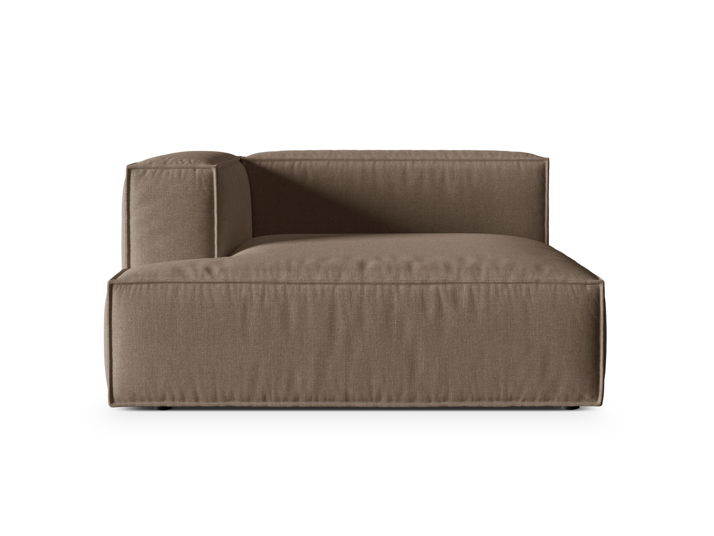 Chaiselongue Strukturstoff Beige Nuria — Cappuccino