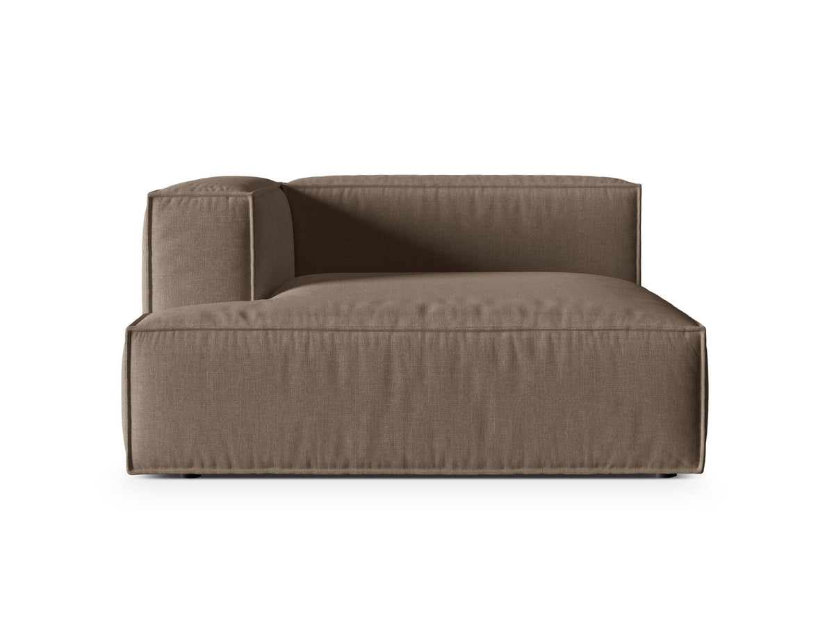 Nuria Modular Chaise Longue, 147x147 cm — Cappuccino / Left