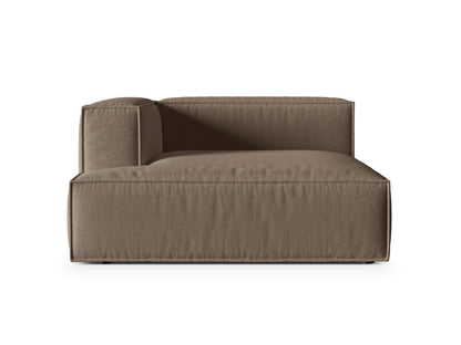 Chaiselongue Strukturstoff Beige Nuria — Cappuccino