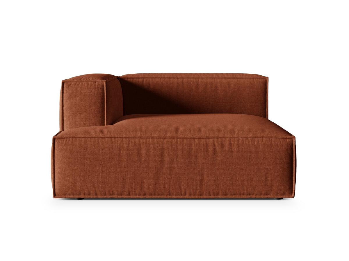 Nuria Modular Chaise Longue, 147x147 cm — Brick / Left