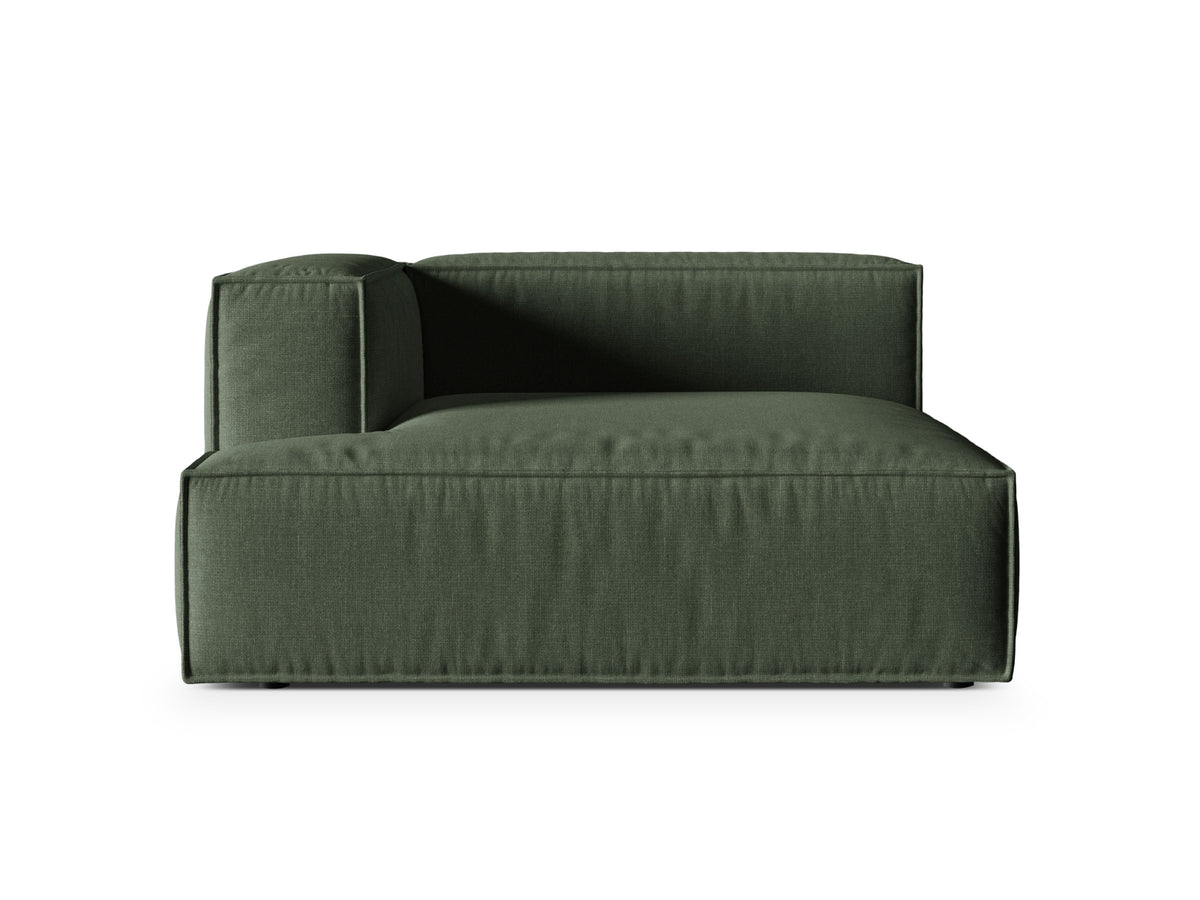 Nuria Modular Chaise Longue, 147x147 cm — Moss Green / Left