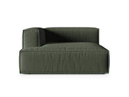 Chaiselongue Strukturstoff Beige Nuria — Moss Green