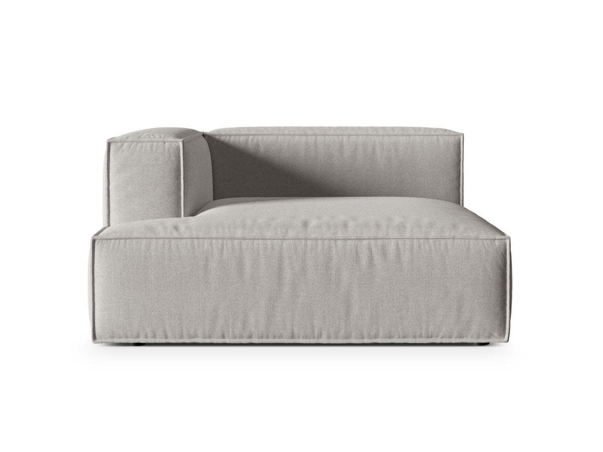 Nuria Modular Chaise Longue, 147x147 cm — Light Grey / Left