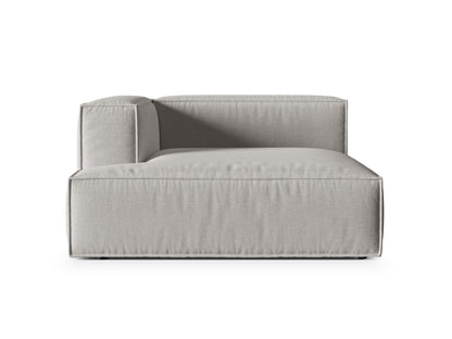 Chaiselongue Strukturstoff Beige Nuria — Light Grey