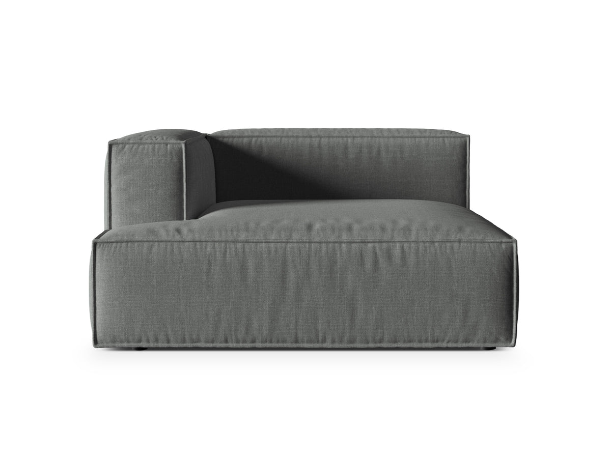 Nuria Modular Chaise Longue, 147x147 cm — Grey / Left
