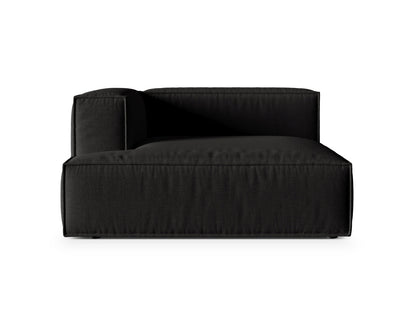 Chaiselongue Strukturstoff Beige Nuria — Black
