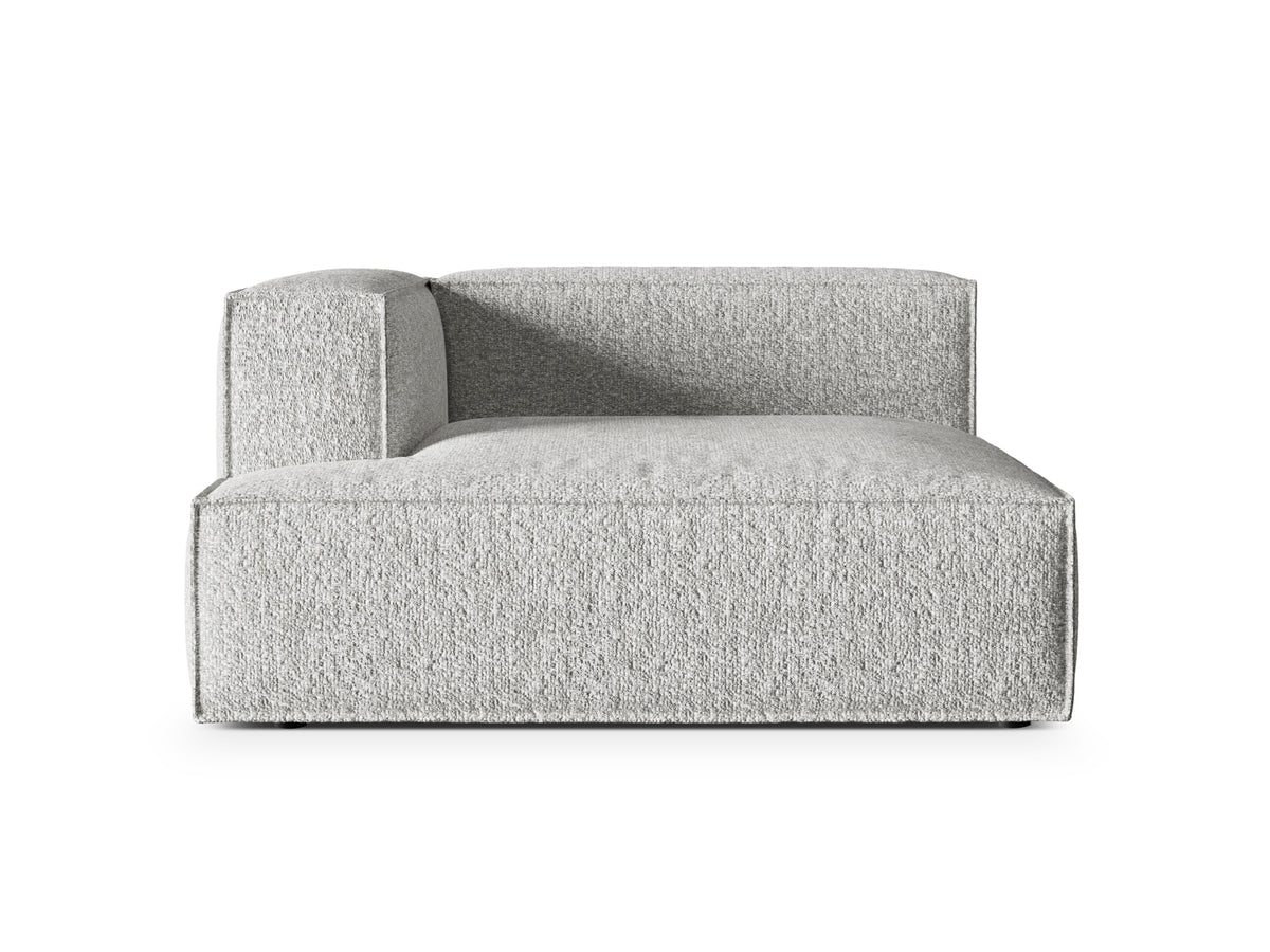Nuria Modular Chaise Longue, 147x147 cm — Silver / Left
