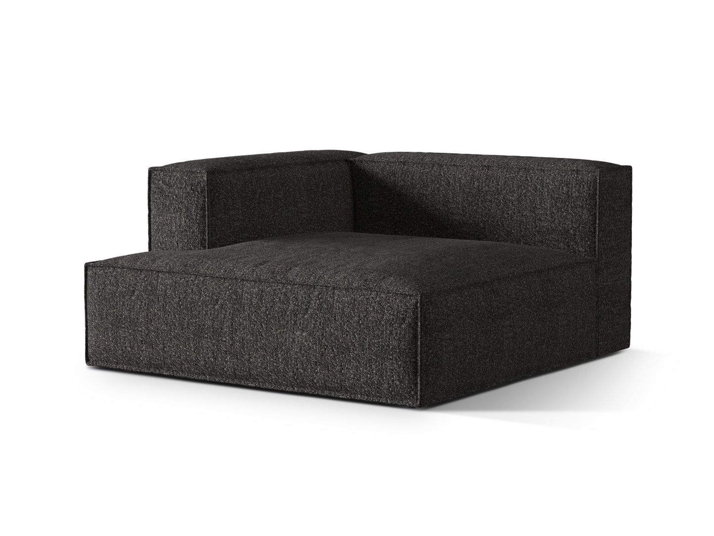 Chaiselongue Bouclé Anthrazit Nuria — Wohnbeispiel