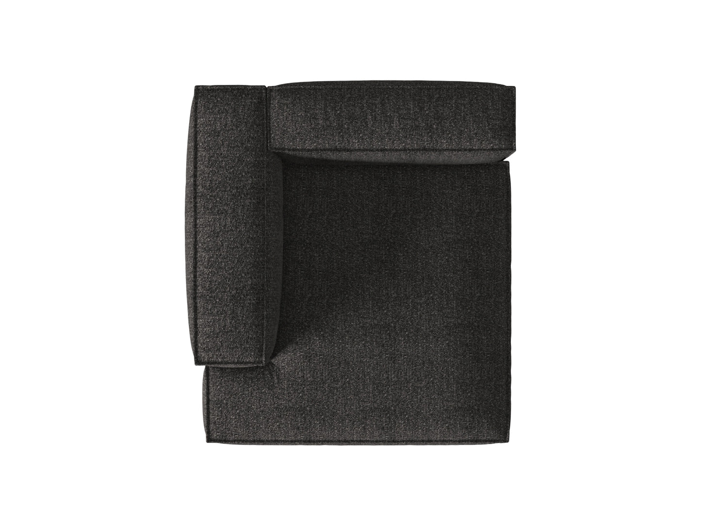 Chaiselongue Bouclé Anthrazit Nuria — Maße und Details