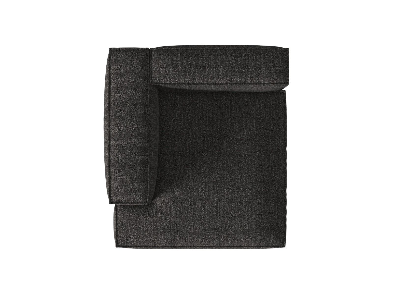 Chaiselongue Bouclé Anthrazit Nuria — Maße und Details