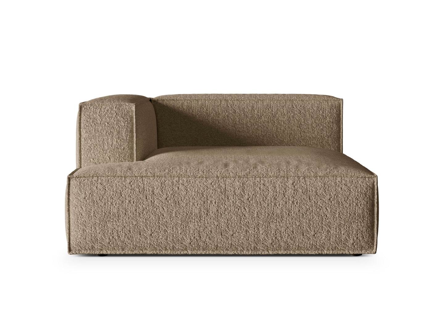 Chaiselongue Bouclé Anthrazit Nuria — Cappuccino
