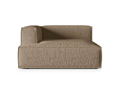 Chaiselongue Bouclé Anthrazit Nuria — Cappuccino