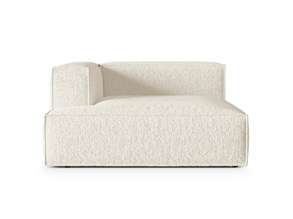 Chaiselongue Bouclé Anthrazit Nuria — Ivory