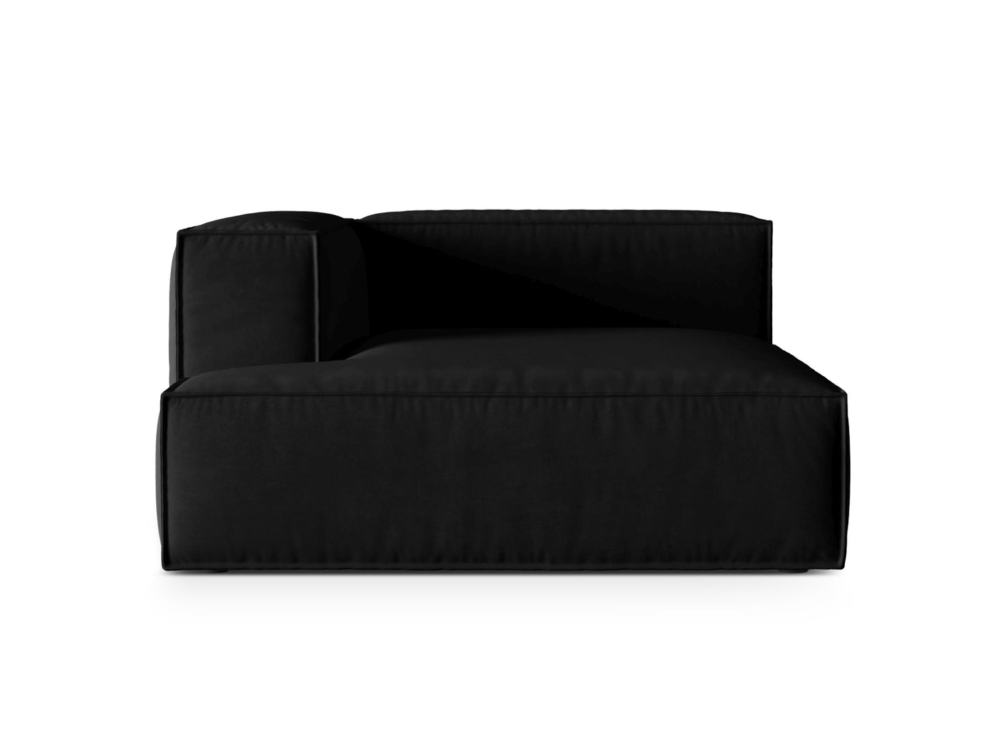 Nuria Chaise Longue, 147x147 cm — Black / Left