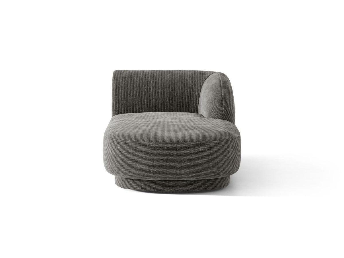 Miley Chaise Longue, 2 Seats, 90x156 cm — Grey / Right