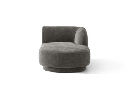 Miley Chaise Longue, 2 Seats, 90x156 cm — Grey / Right