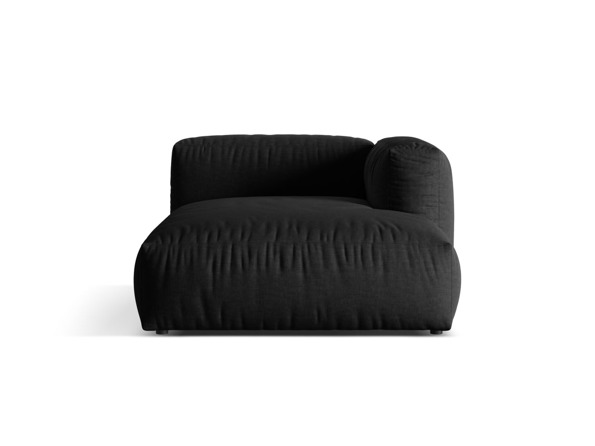 Martina Chaise Longue, 130x176 cm — Black / Right