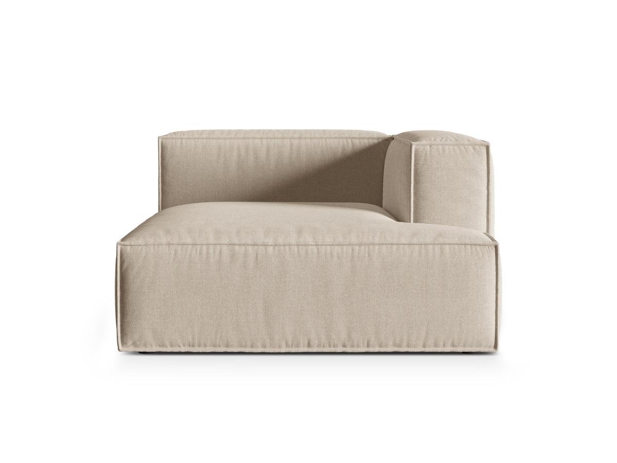 Nuria Modular Chaise Longue, 127x147 cm — Beige / Right