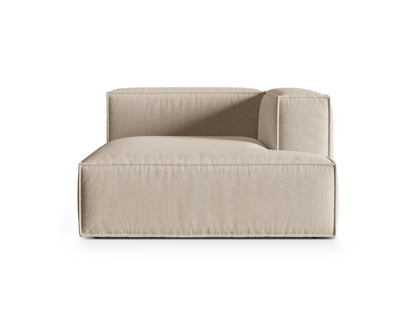 Nuria Modular Chaise Longue, 127x147 cm — Beige / Right