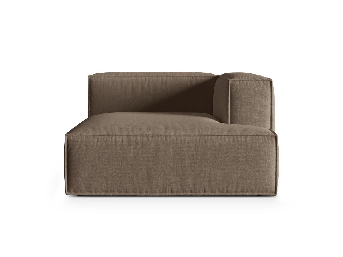 Nuria Modular Chaise Longue, 127x147 cm — Cappuccino / Right