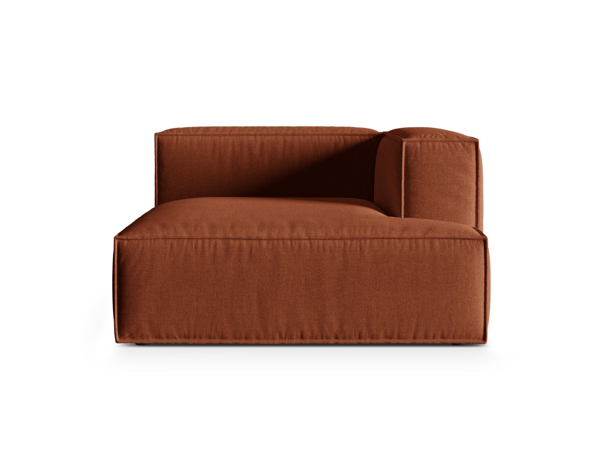 Nuria Modular Chaise Longue, 127x147 cm — Brick / Right
