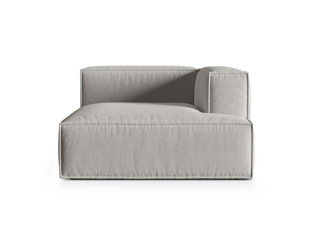 Nuria Modular Chaise Longue, 127x147 cm — Light Grey / Right