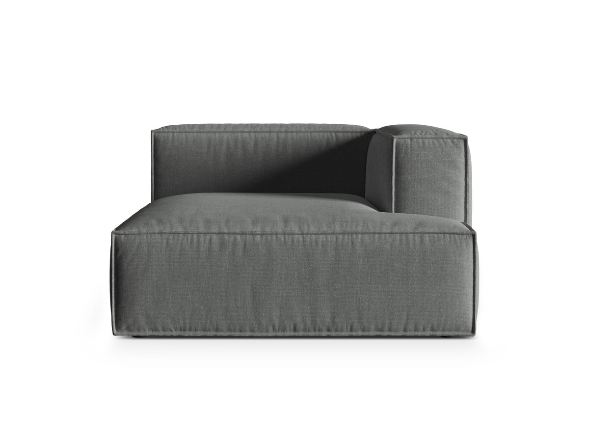 Nuria Modular Chaise Longue, 127x147 cm — Grey / Right