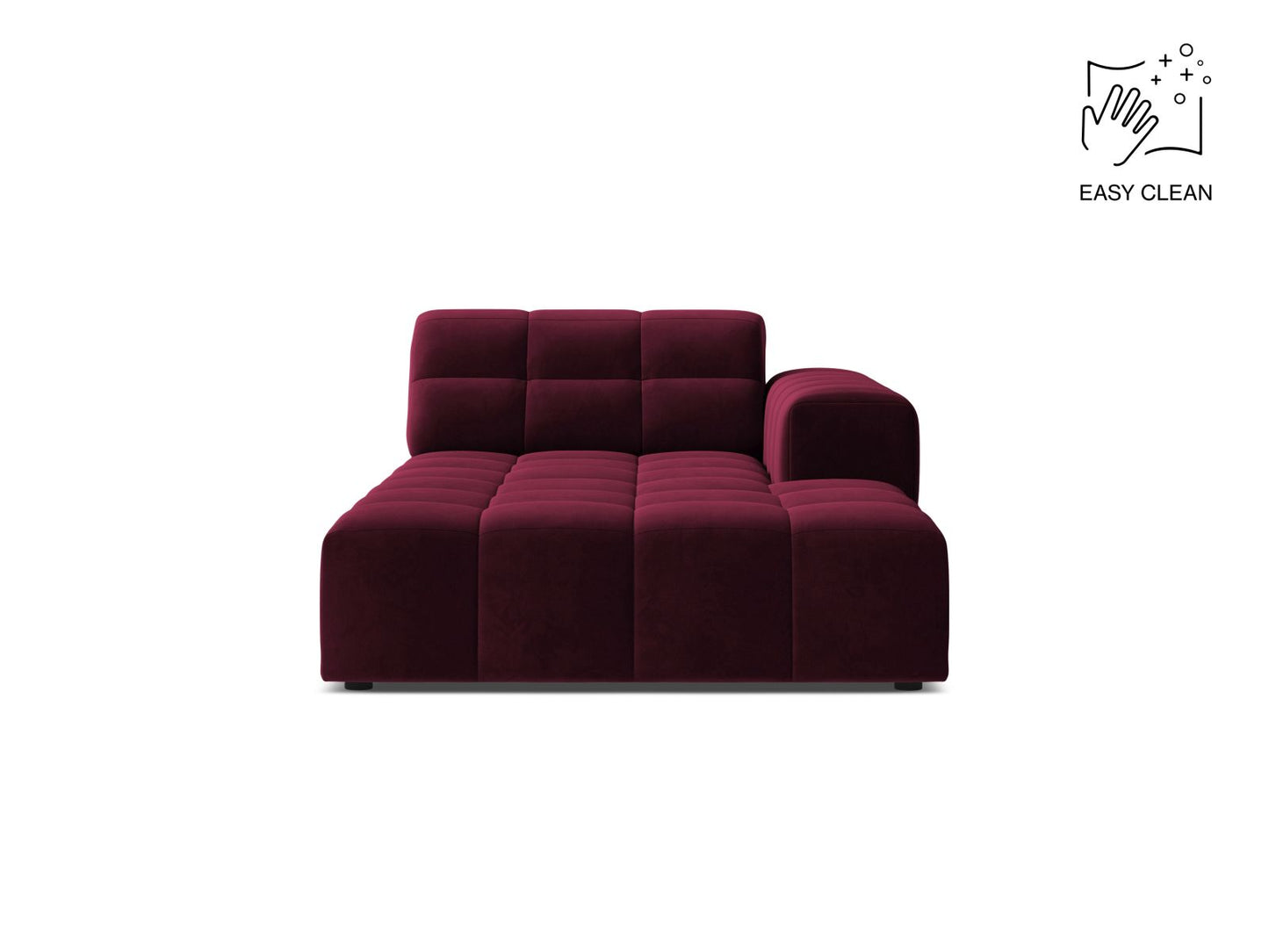 Jennifer Chaise Longue, 108x167 cm — Burgundy / Right