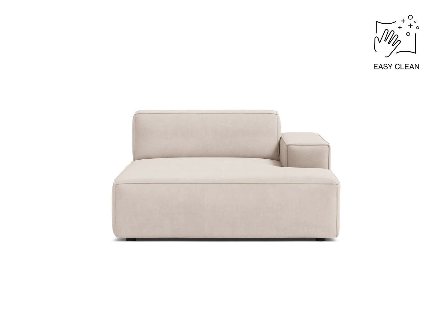 Jodie Chaise Longue, 102x162 cm — Light Beige / Right