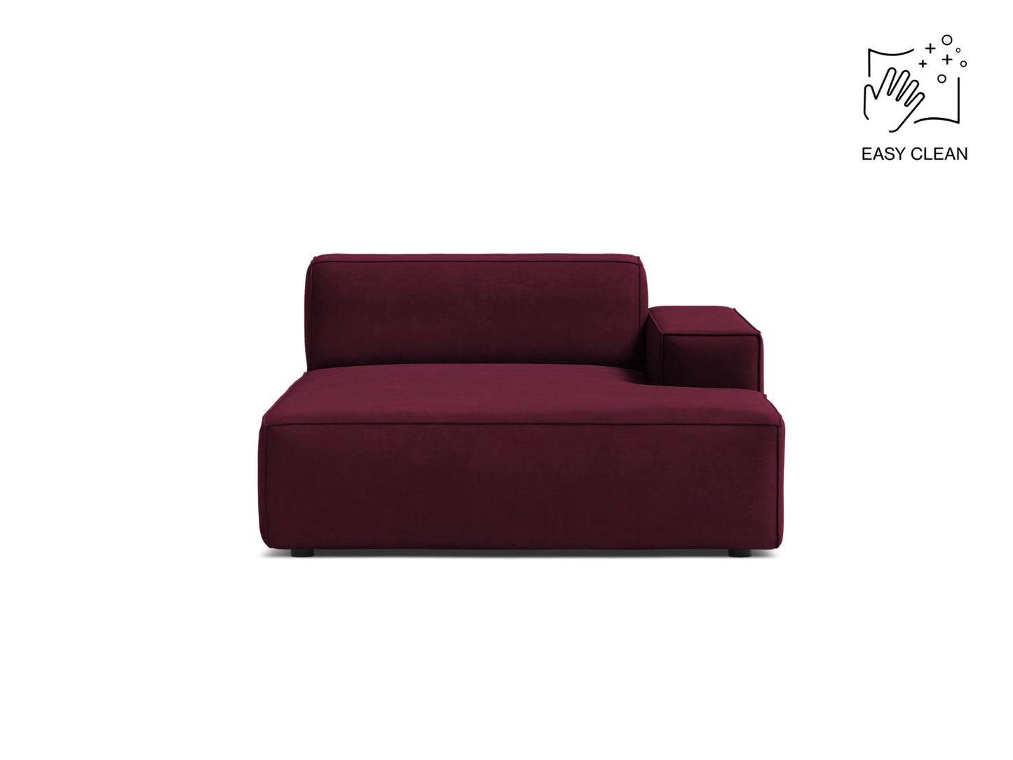 Jodie Chaise Longue, 102x162 cm — Burgundy / Right