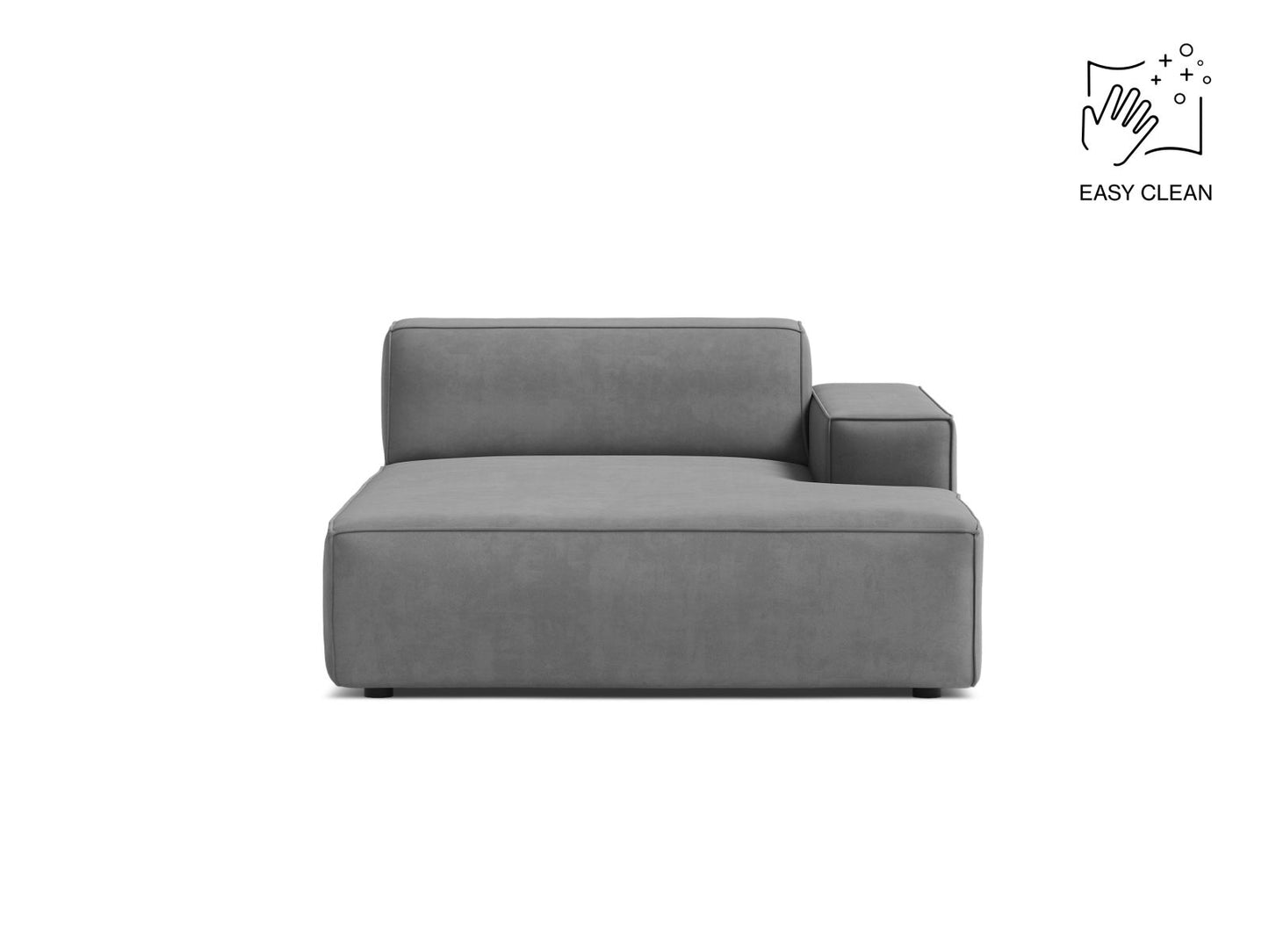 Jodie Chaise Longue, 102x162 cm — Light Grey / Right