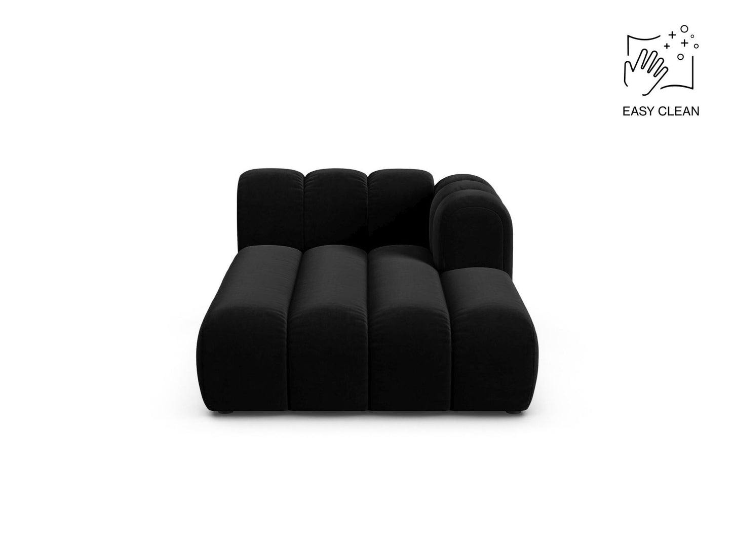 Lupine Chaise Longue, 2 Seats, 117x177 cm — Black / Right